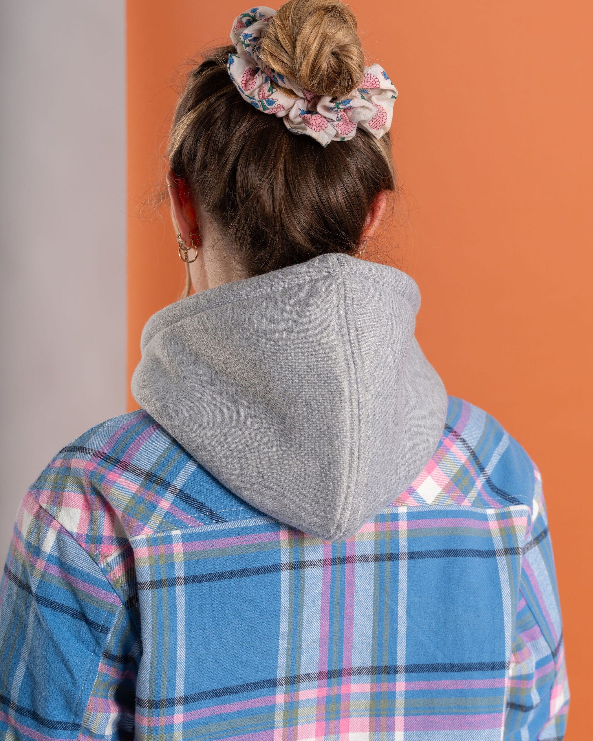 Myla Womens Hooded Shacket in Blue - Image 7