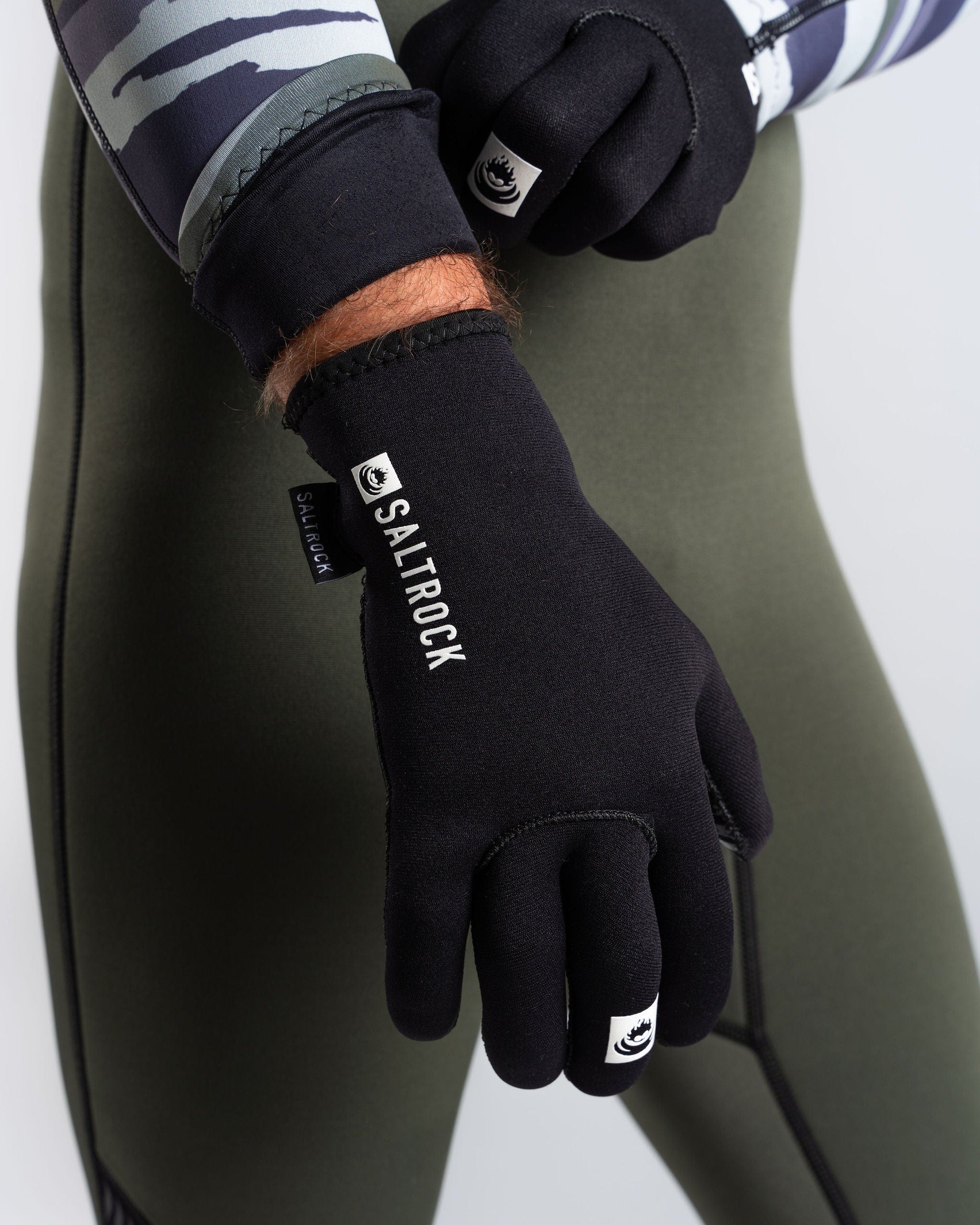 Neoprene Technical Cold Water Gloves Black - Image 4