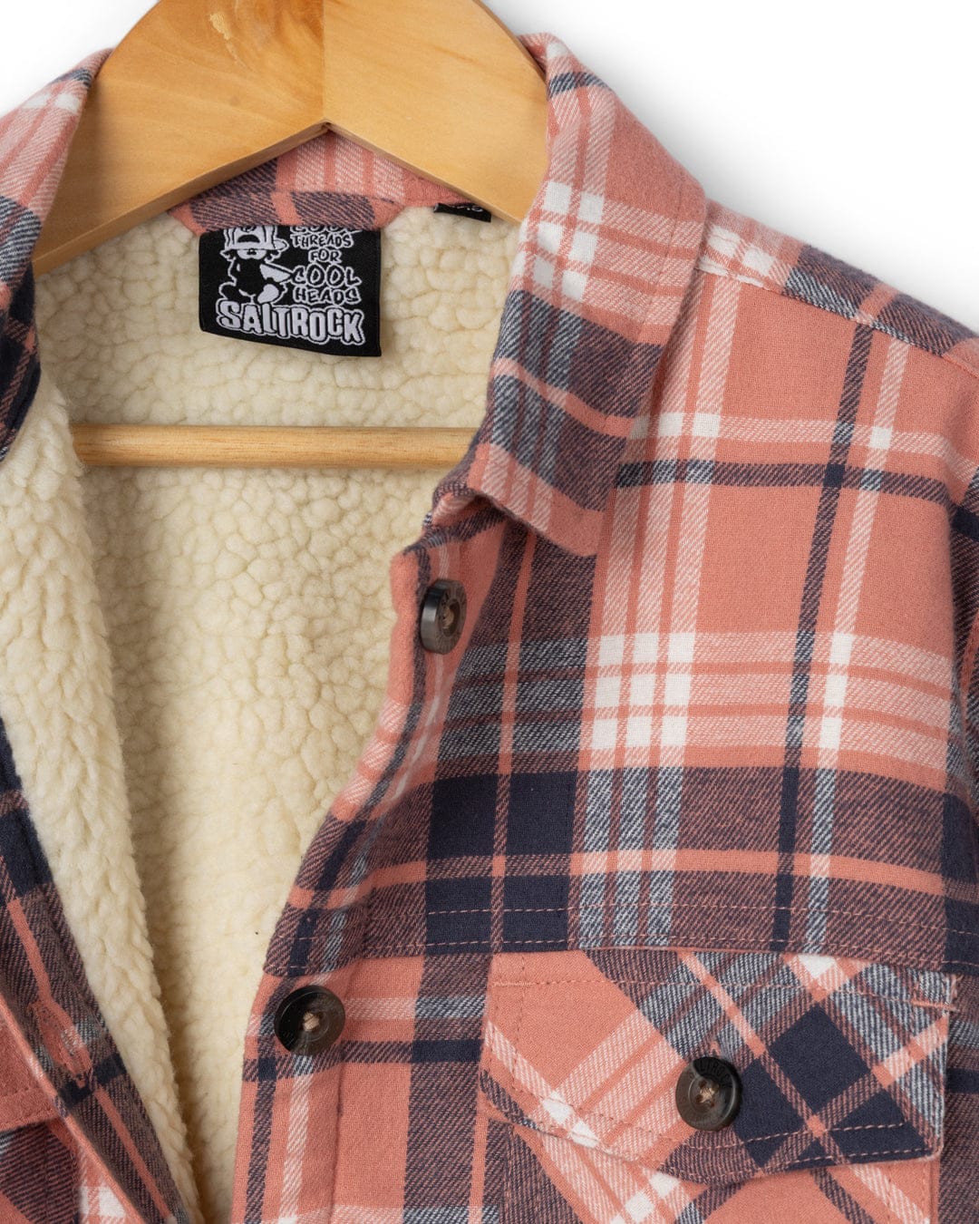 Nettie Kids Flannel Long Sleeve Shirt in Pink - Image 2
