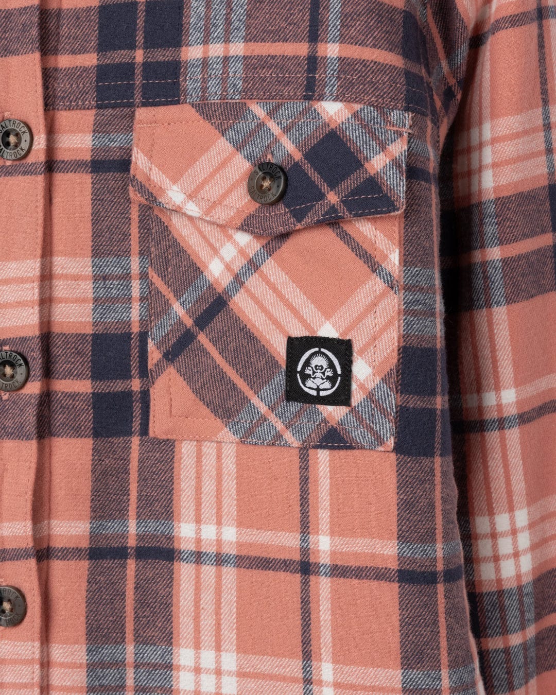Nettie Kids Flannel Long Sleeve Shirt in Pink - Image 3