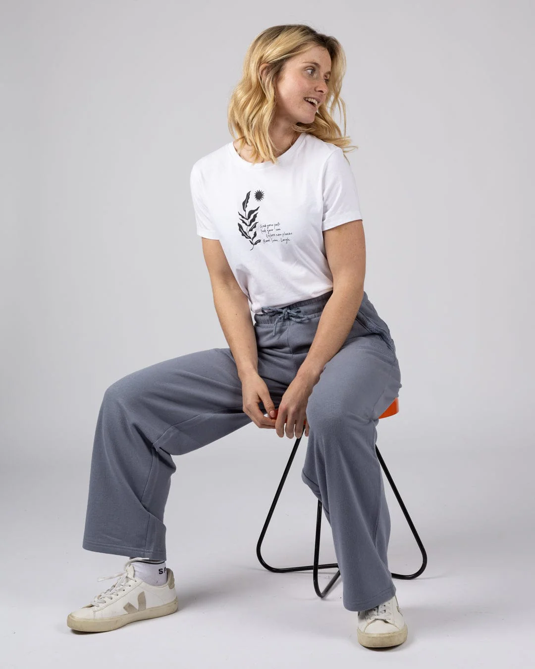 Nikka Womens Joggers in Blue - Image 3