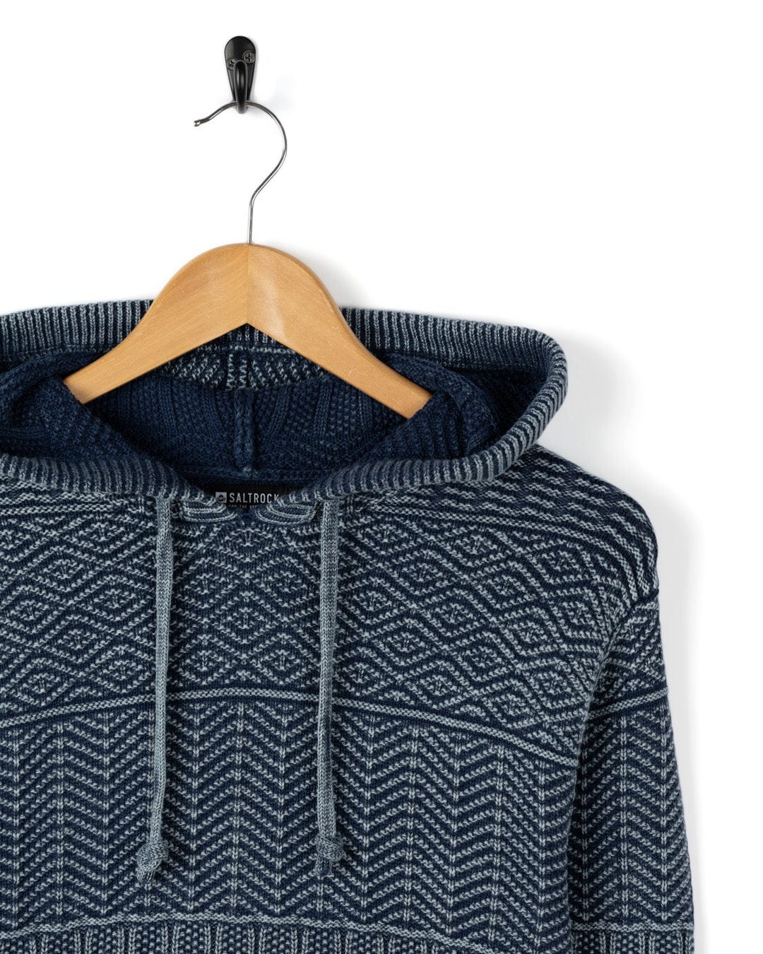 Noa Womens Hooded Jumper in Blue - Image 5