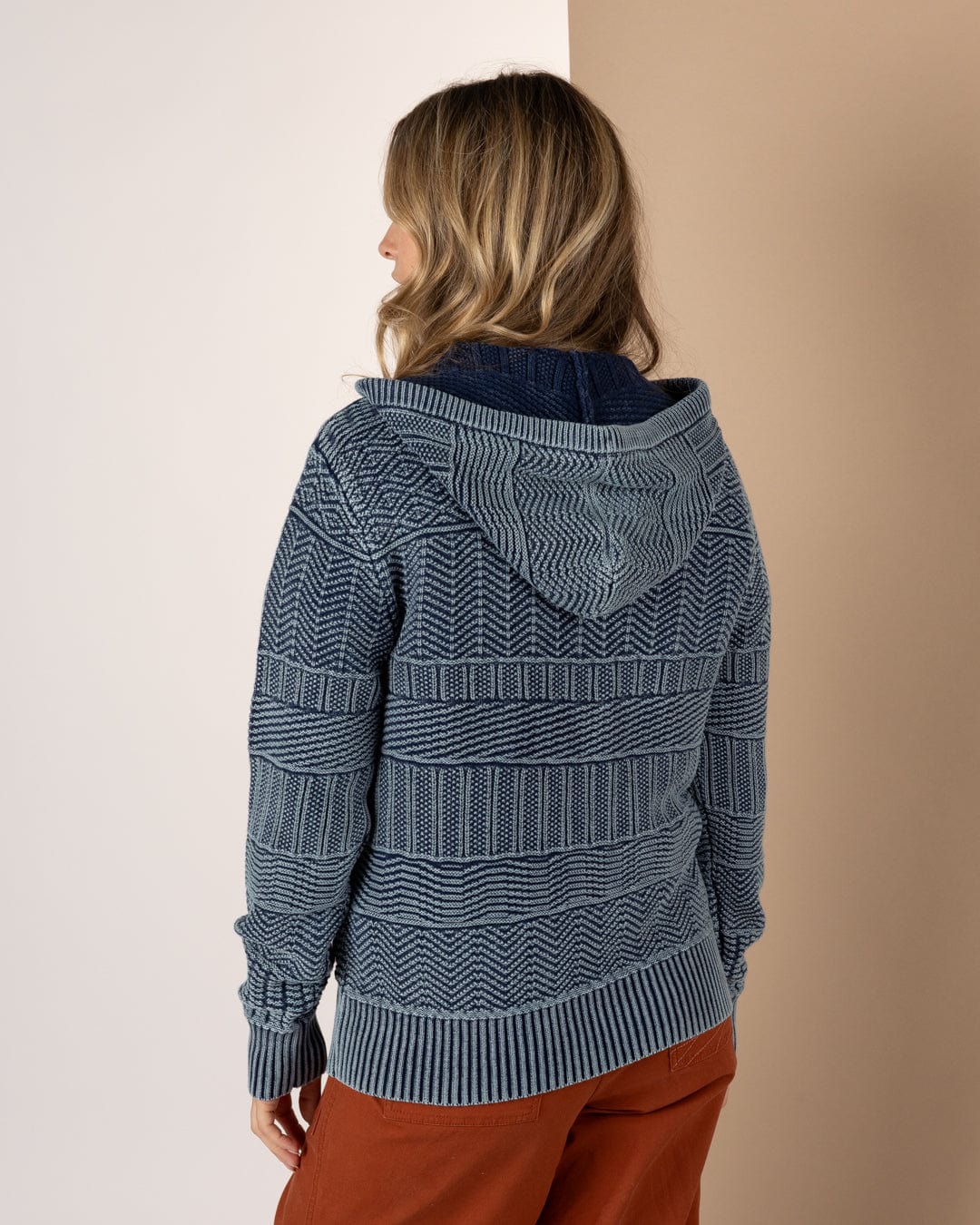 Noa Womens Hooded Jumper in Blue - Image 9