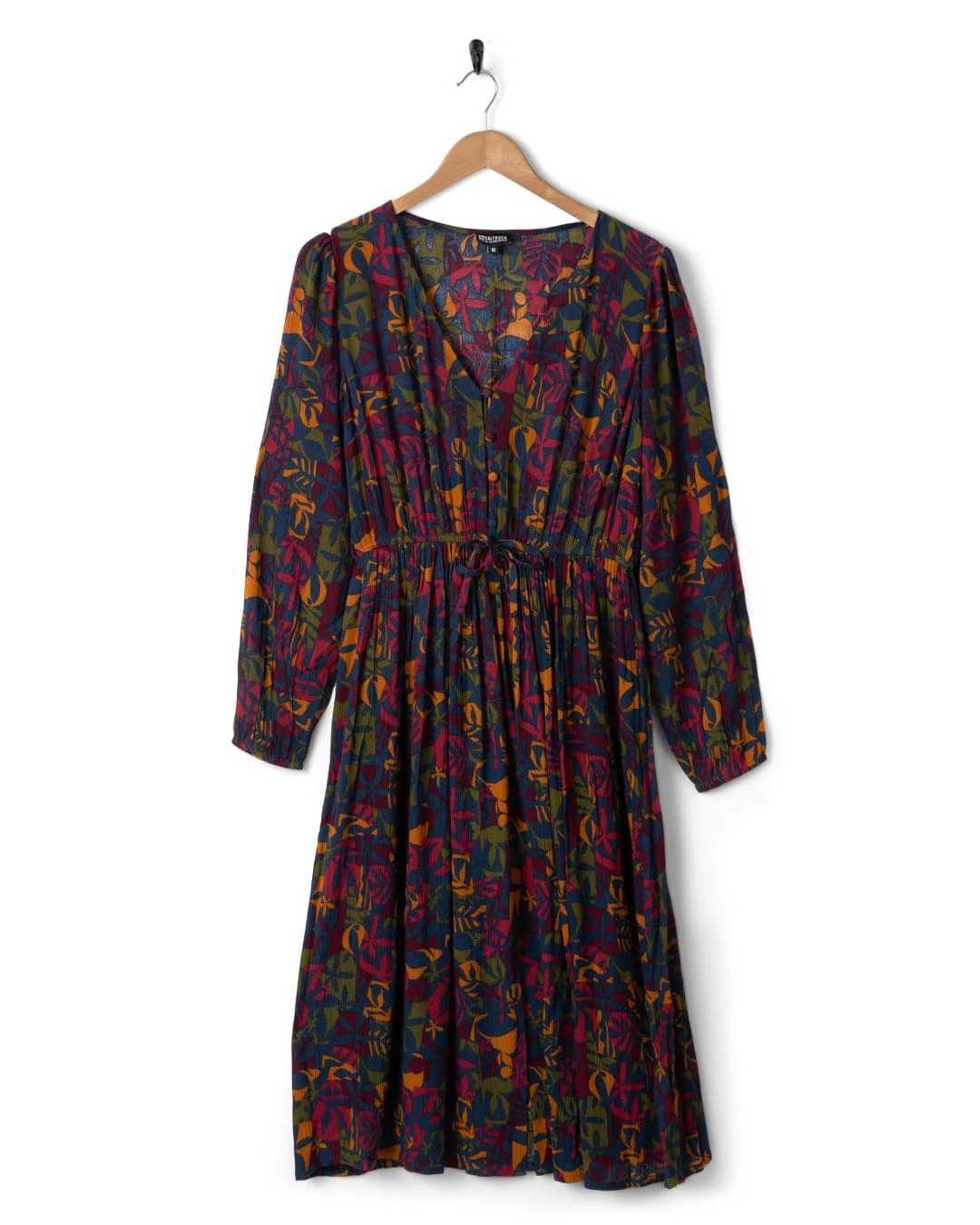 Nova Balance Womens Midi Dress in Blue/Burgundy - Image 10