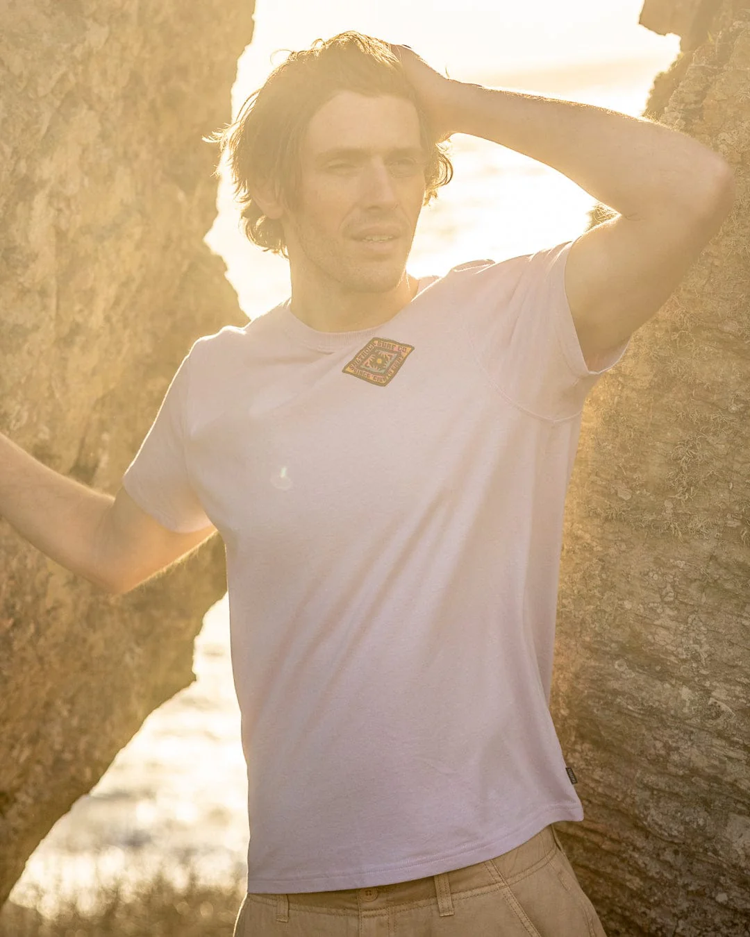Offshore Mens Short Sleeve T-Shirt in Purple - Image 4