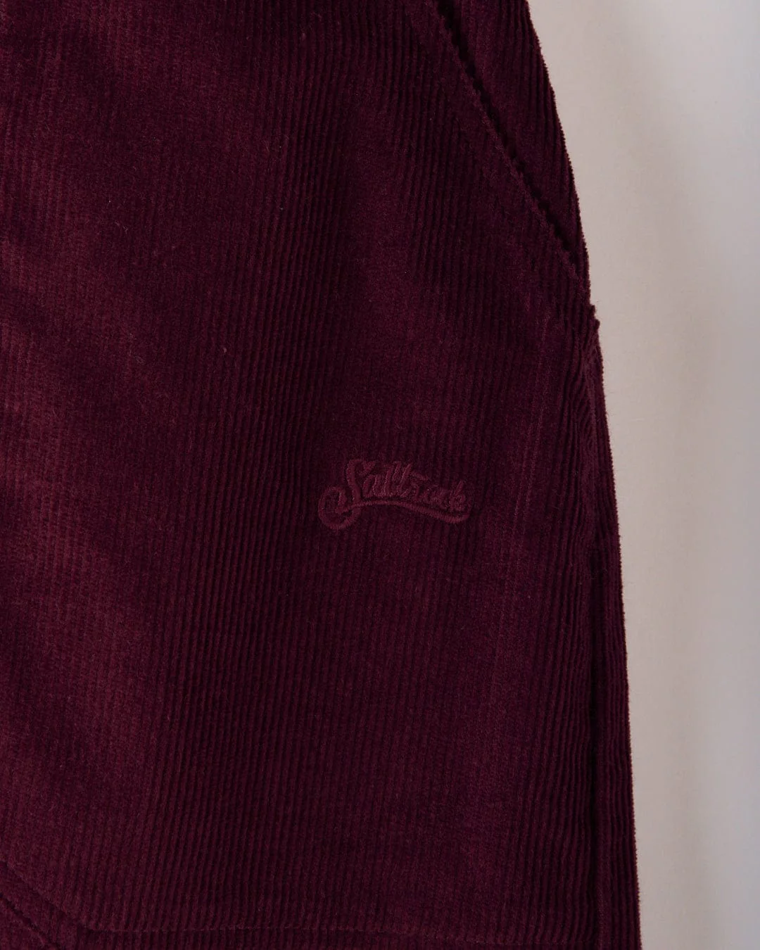 Ogden Cord Womens Straight Leg Cord Trousers in Burgundy - Image 5
