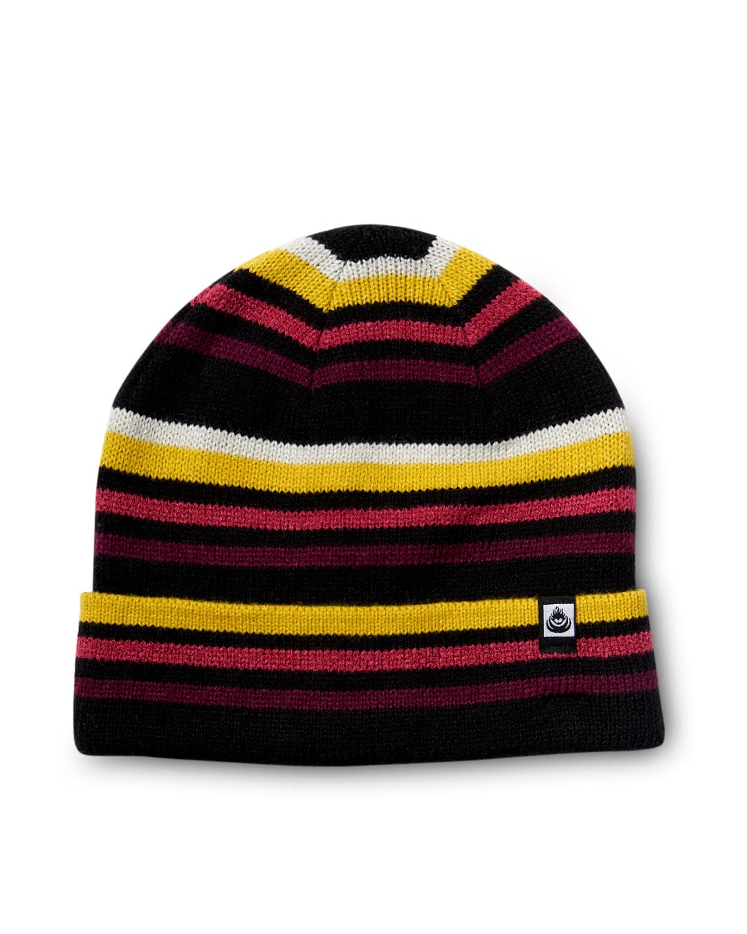 Ok Stripe Beanie in Black