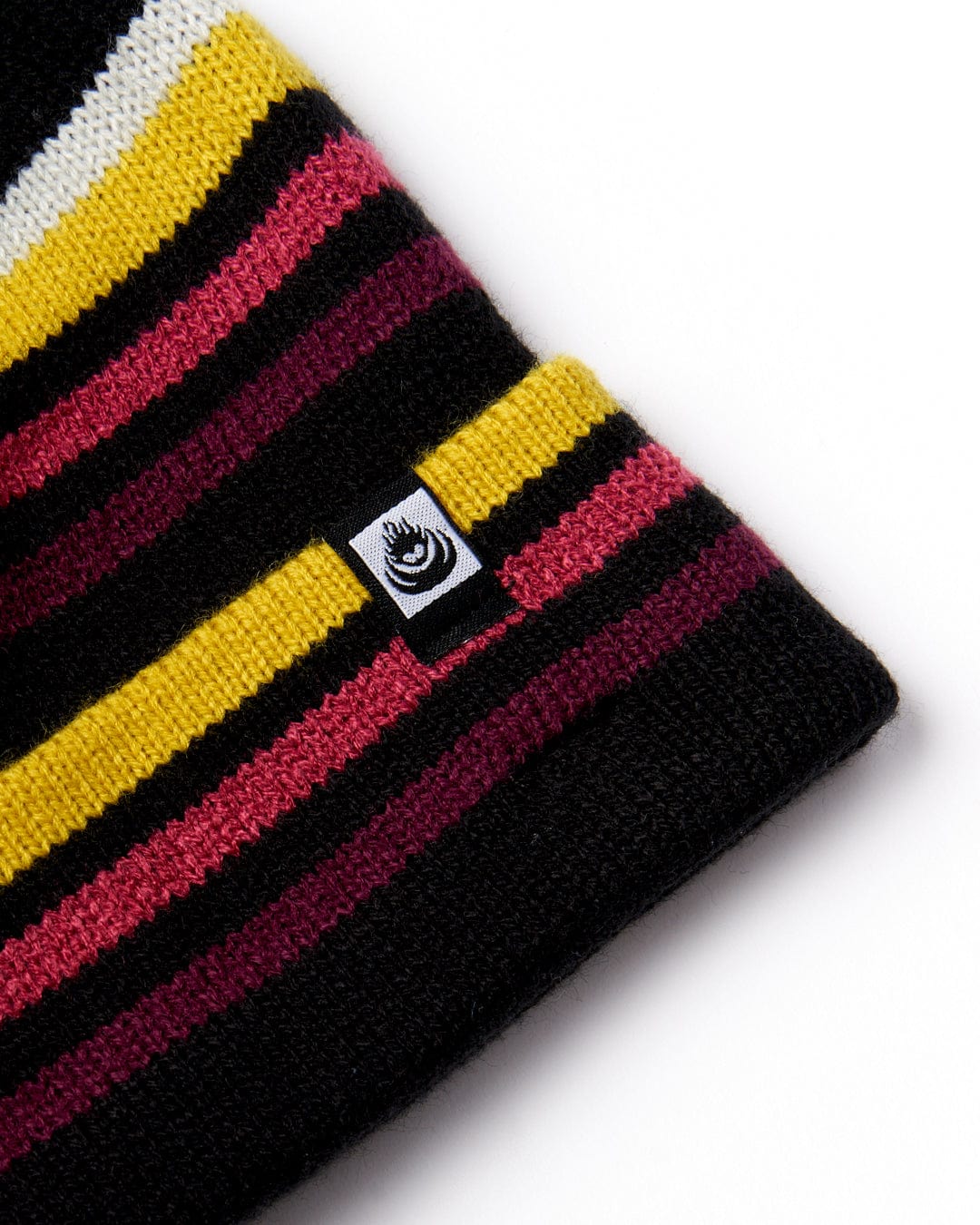 Ok Stripe Beanie in Black - Image 2