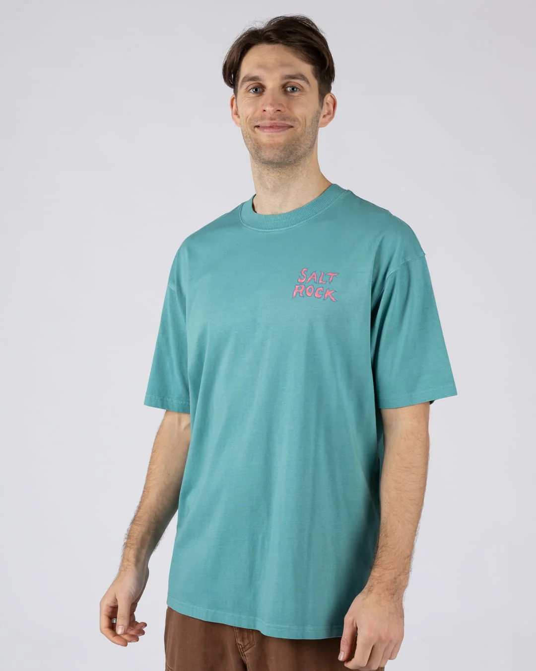 One More Wave Mens Oversized Short Sleeve T-Shirt in Blue - Image 5