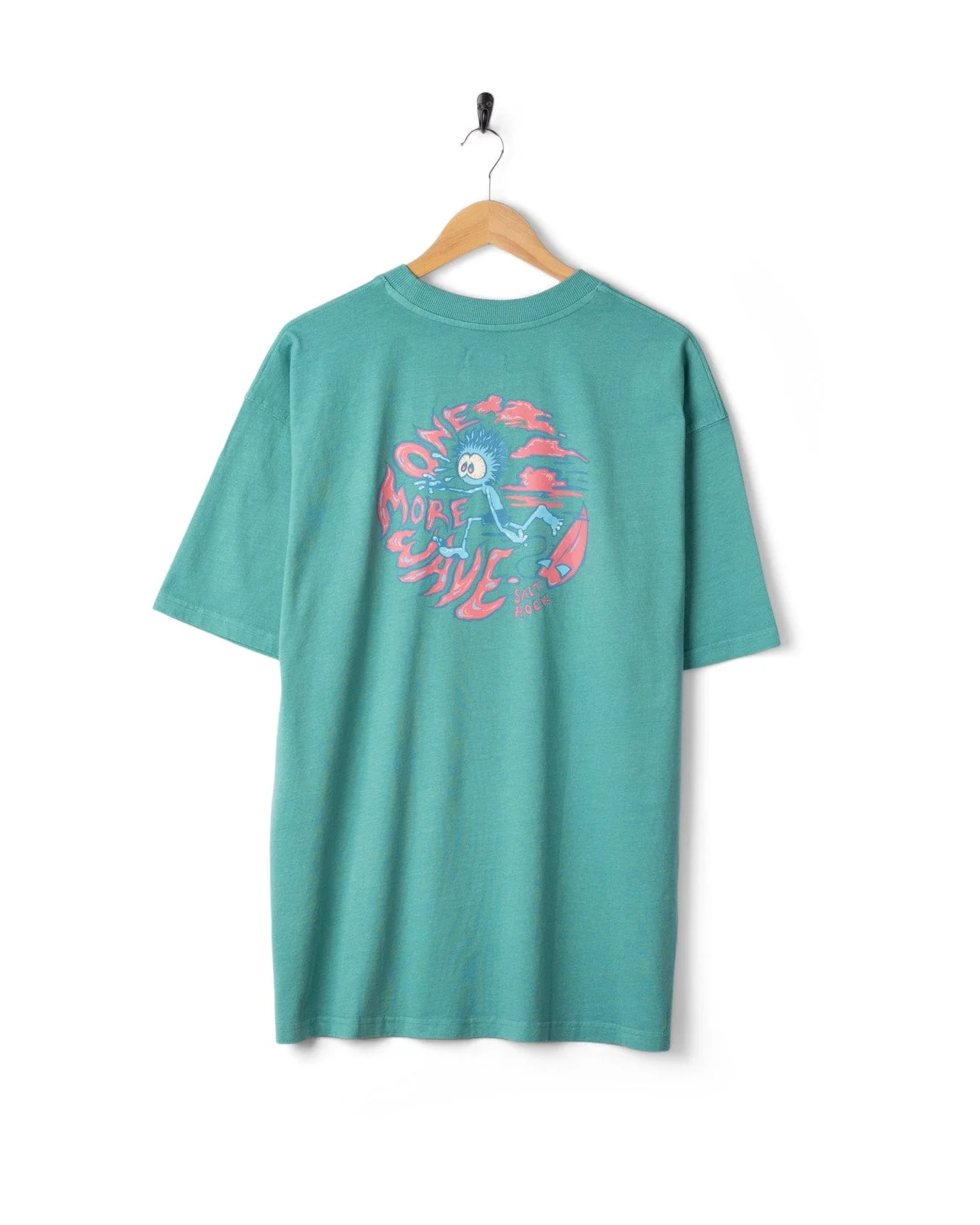 One More Wave Mens Oversized Short Sleeve T-Shirt in Blue - Image 7