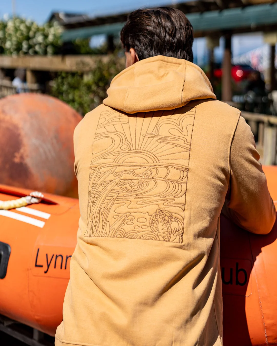 Open Finals Linear Mens Pop Hoodie in Yellow - Image 10