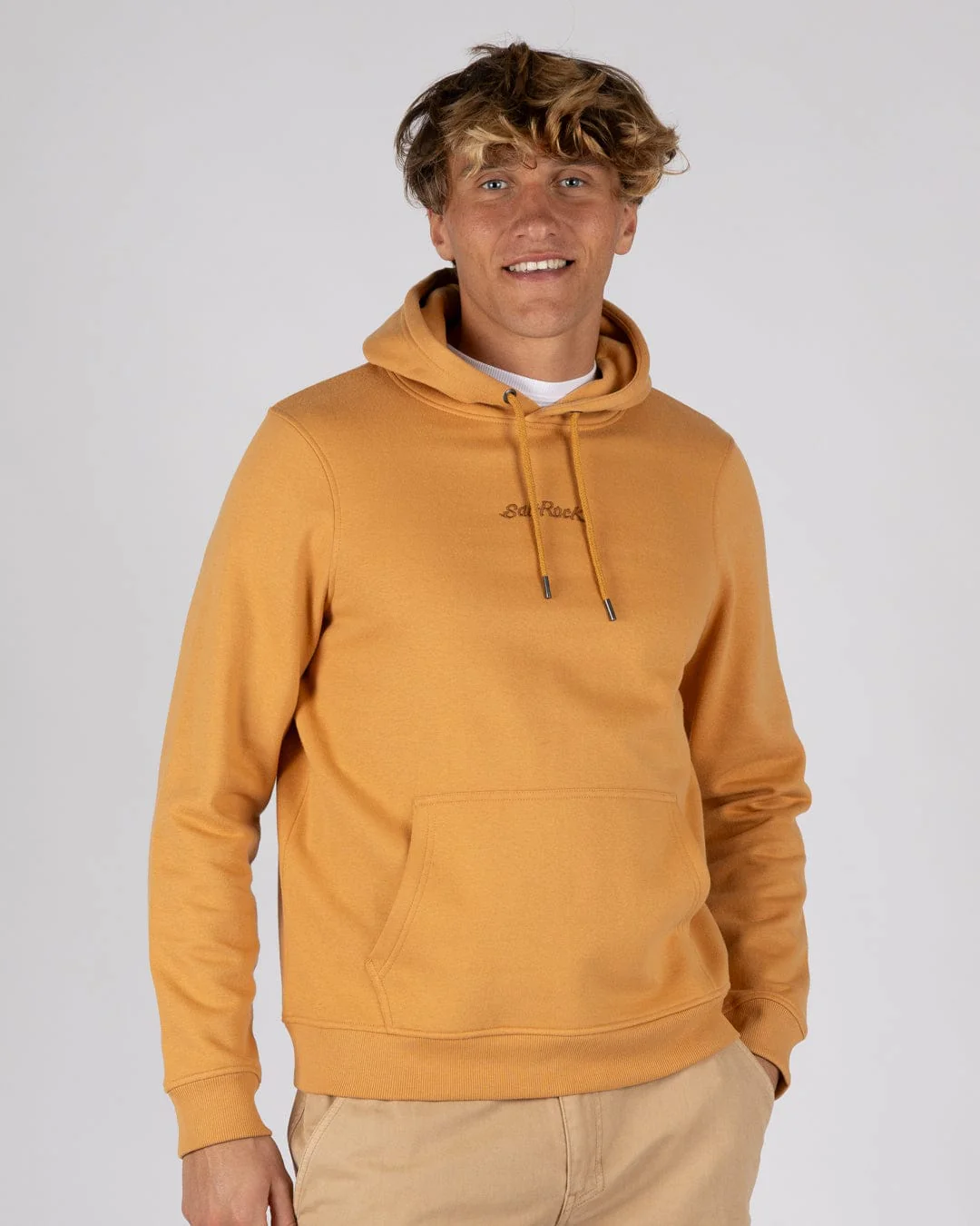Open Finals Linear Mens Pop Hoodie in Yellow - Image 4