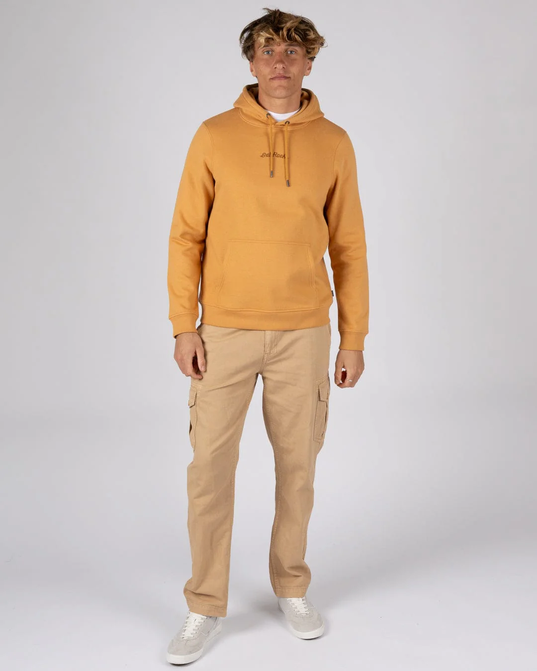 Open Finals Linear Mens Pop Hoodie in Yellow - Image 7