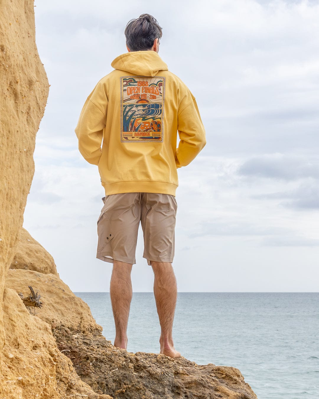 Open Finals Mens Pop Hoodie in Yellow - Image 11