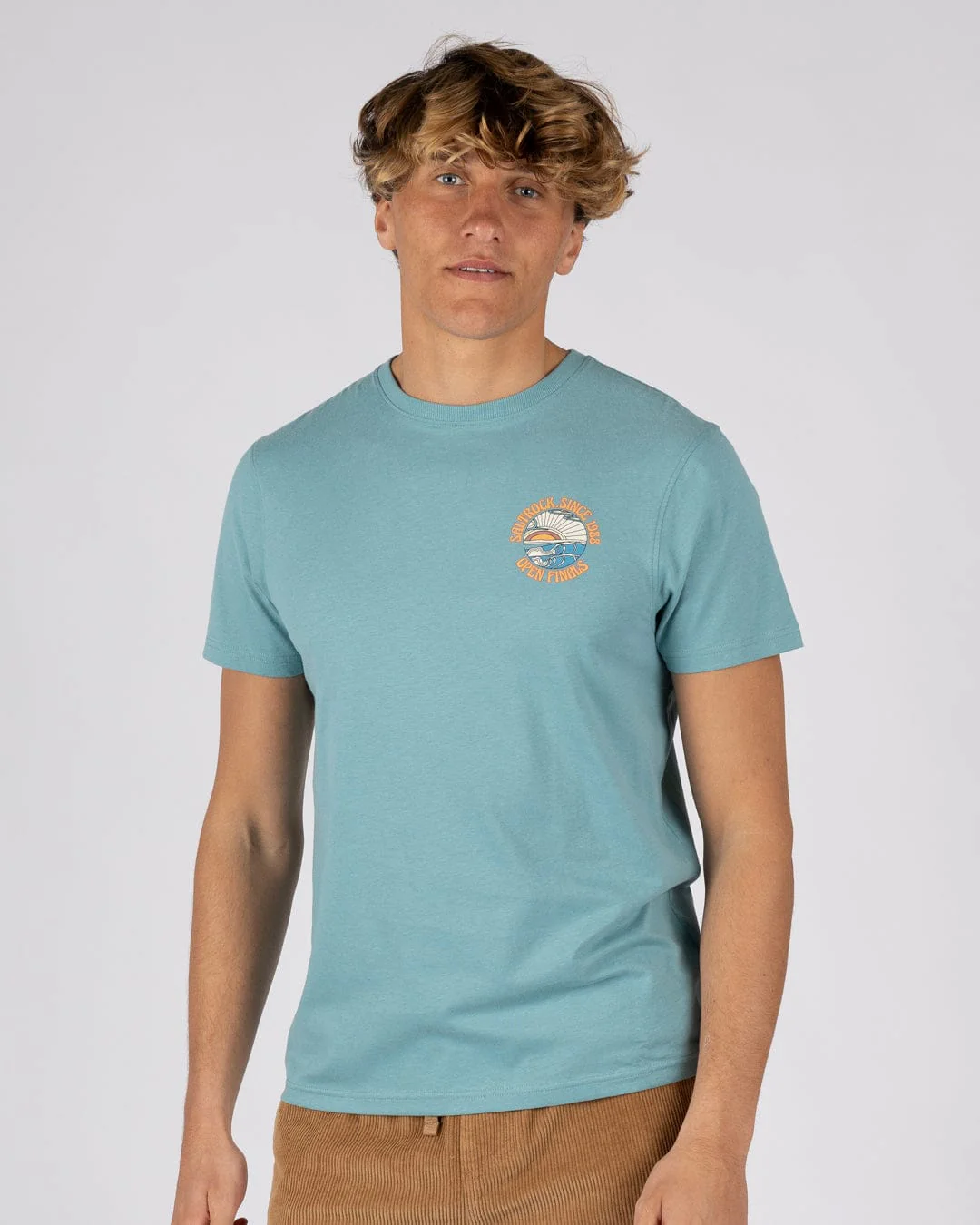 Open Finals Mens Short Sleeve T-Shirt in Blue - Image 5