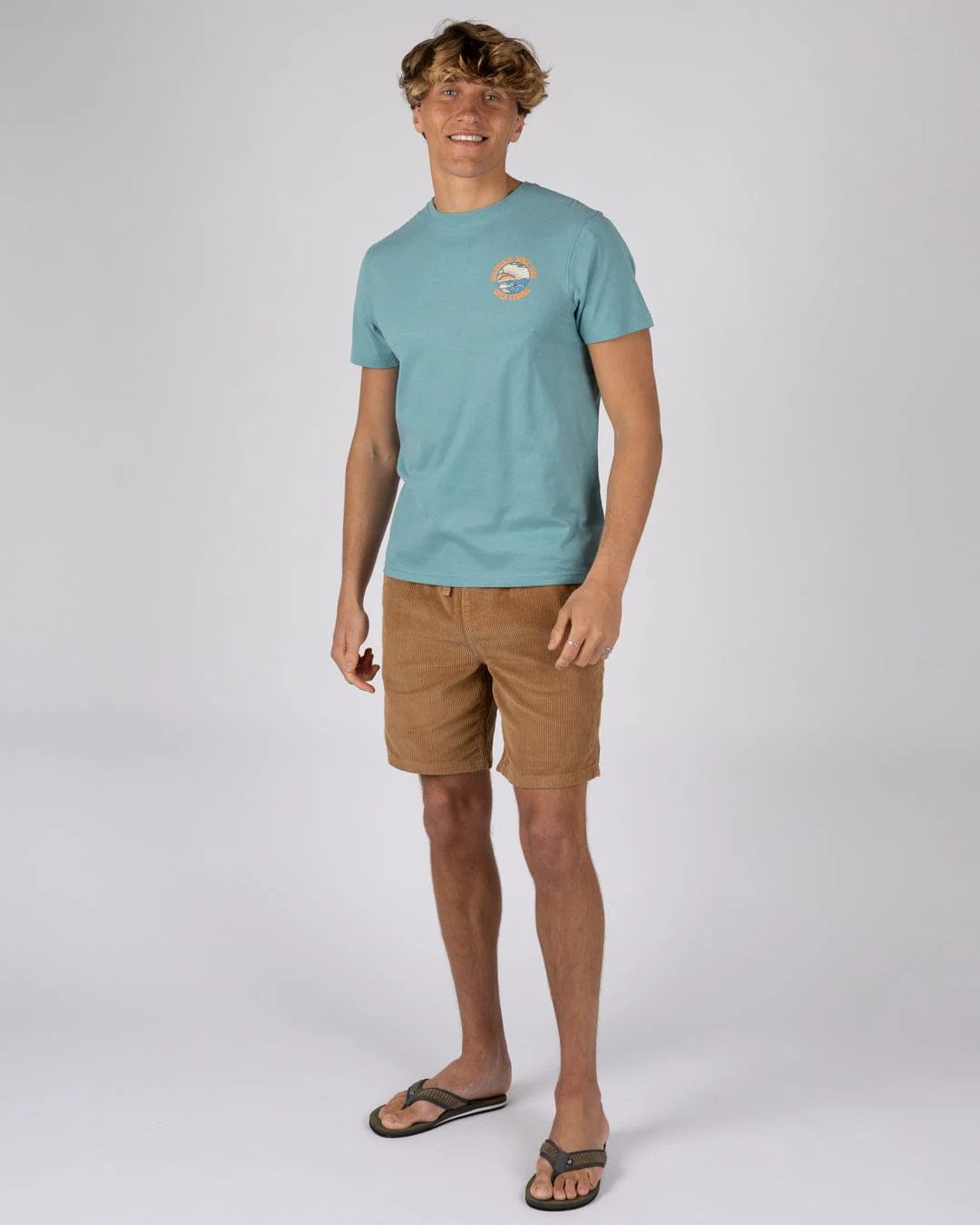 Open Finals Mens Short Sleeve T-Shirt in Blue - Image 7
