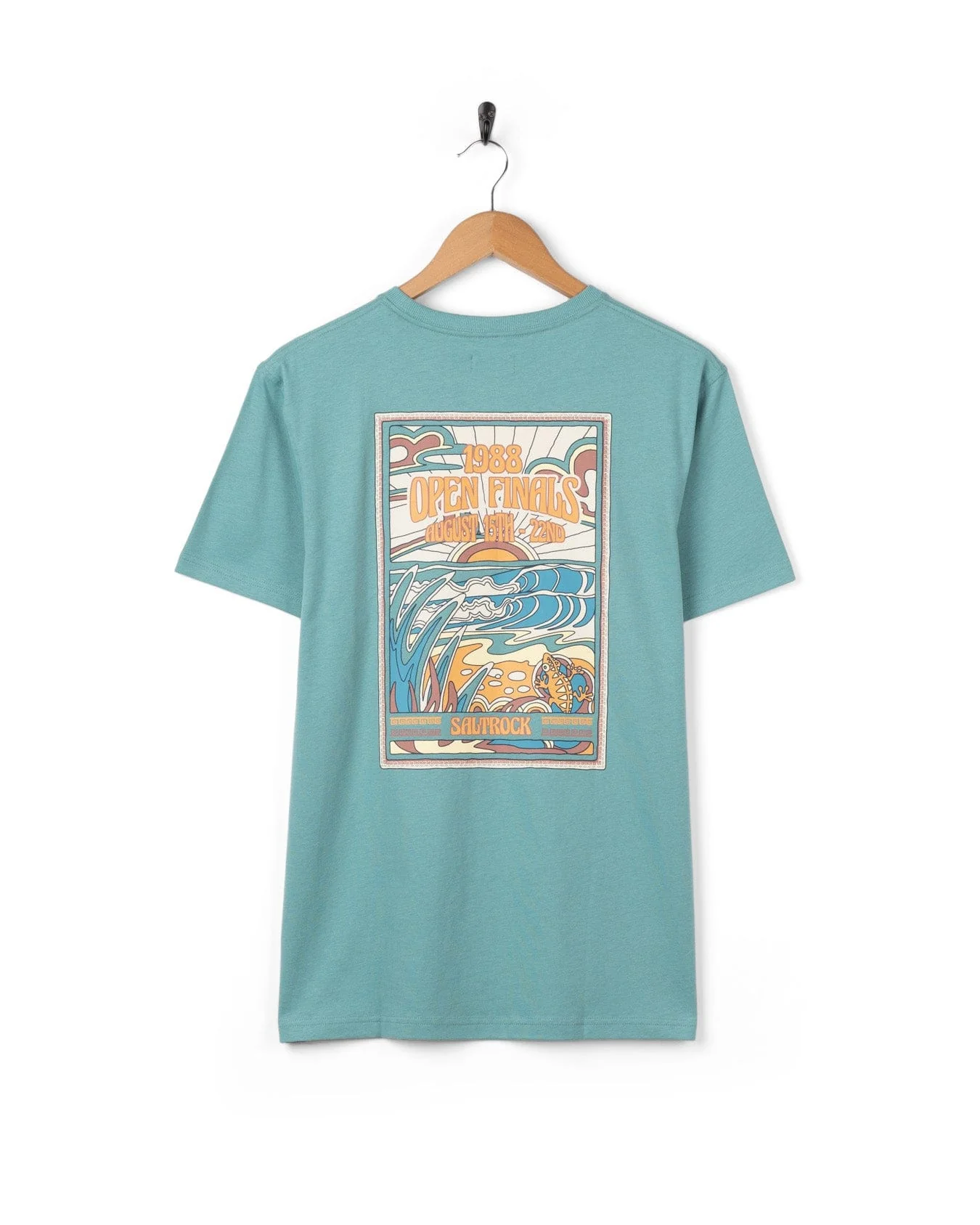 Open Finals Mens Short Sleeve T-Shirt in Blue - Image 9