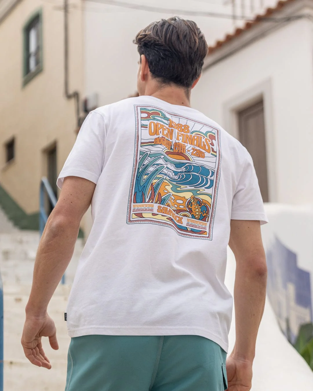 Open Finals Mens Short Sleeve T-Shirt in White - Image 12