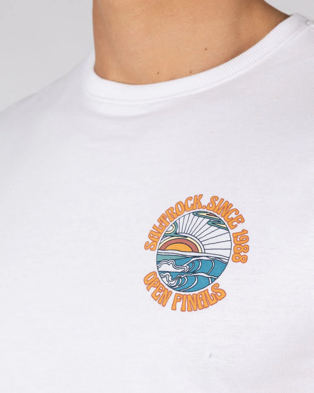 Open Finals Mens Short Sleeve T-Shirt in White - Image 7