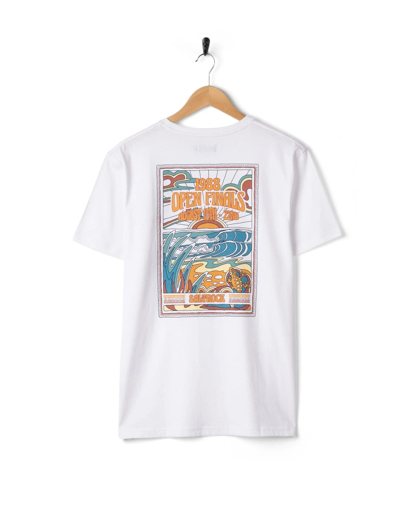Open Finals Mens Short Sleeve T-Shirt in White - Image 9