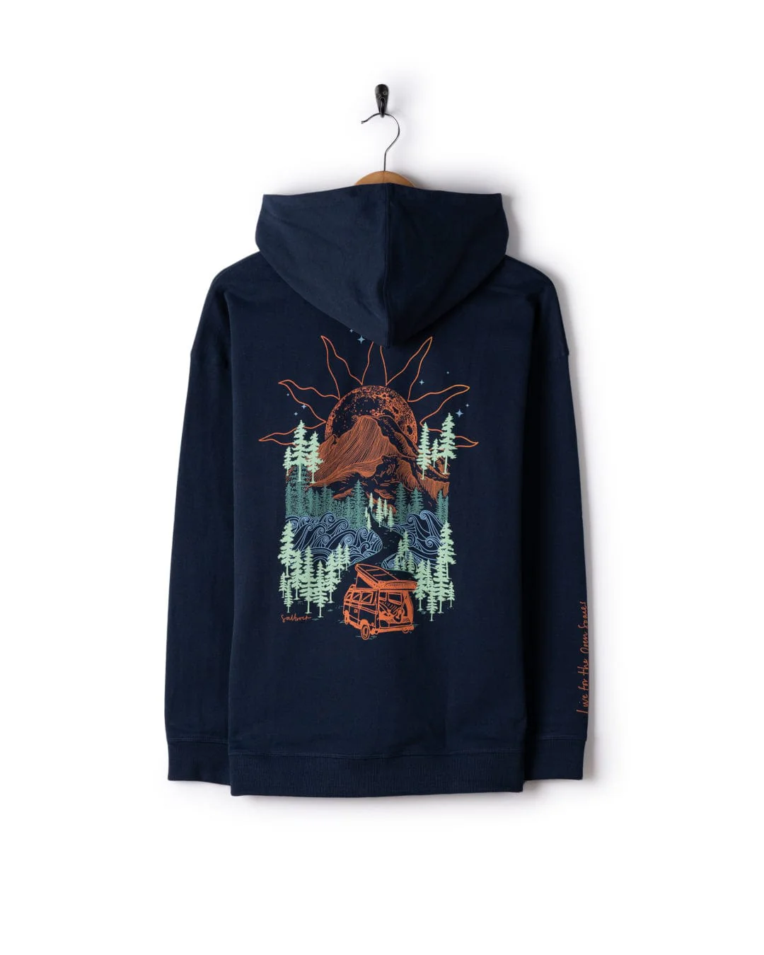Open Road Womens Pop Hoodie in Blue - Image 10