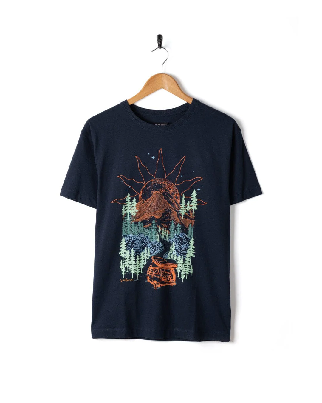 Open Road Womens Oversized Short Sleeve T-Shirt in Blue - Image 3