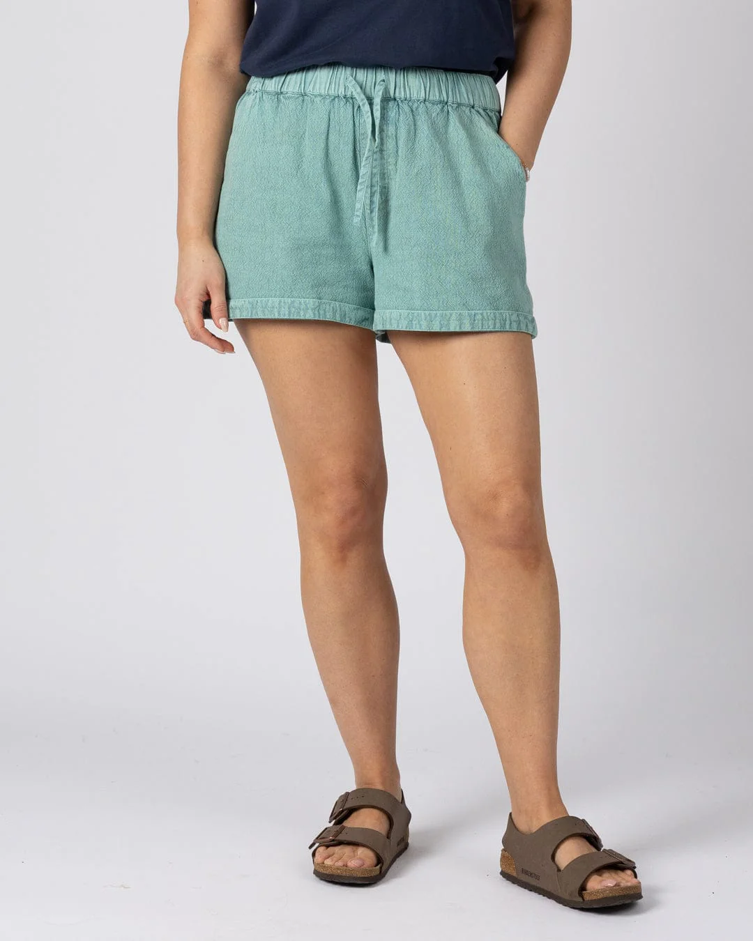 Opie Womens Woven Short in Blue
