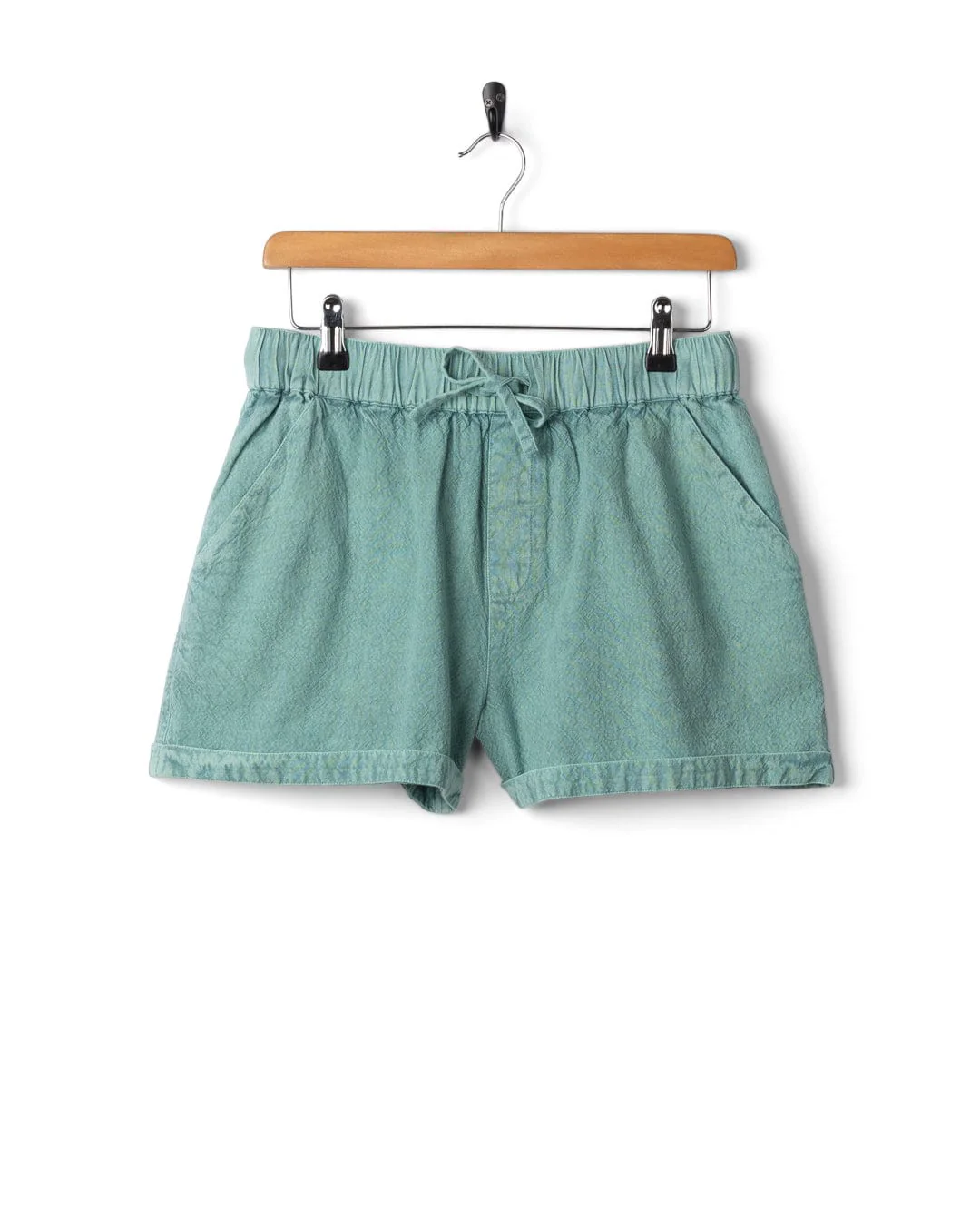 Opie Womens Woven Short in Blue - Image 3