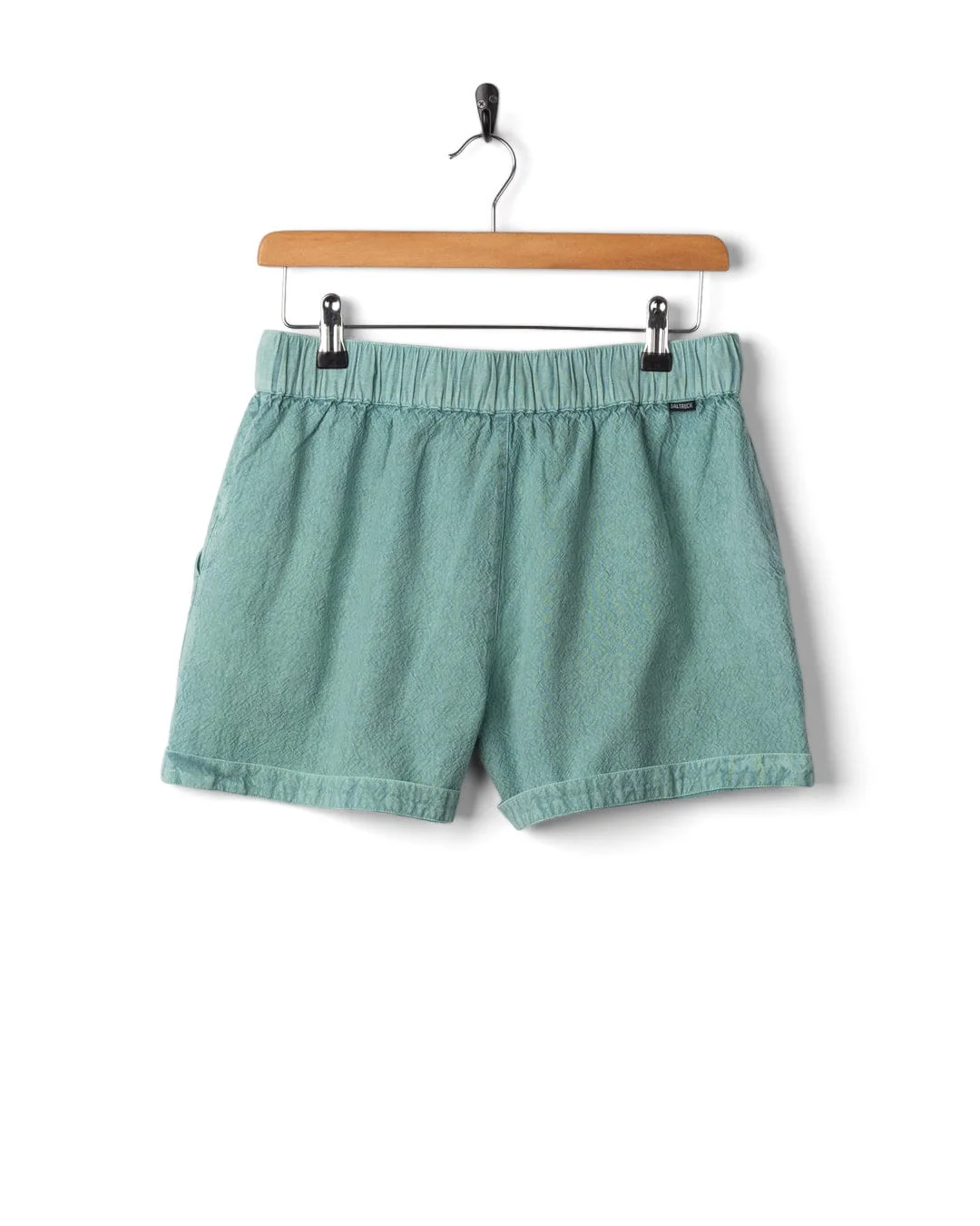 Opie Womens Woven Short in Blue - Image 6