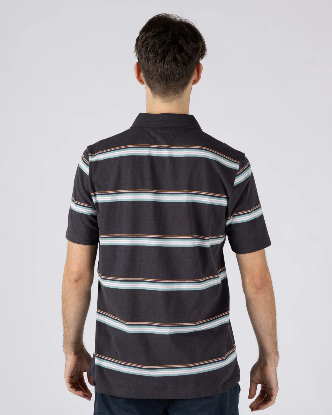 Origin Polo Mens Polo in Short Sleeve in Dark Grey - Image 5