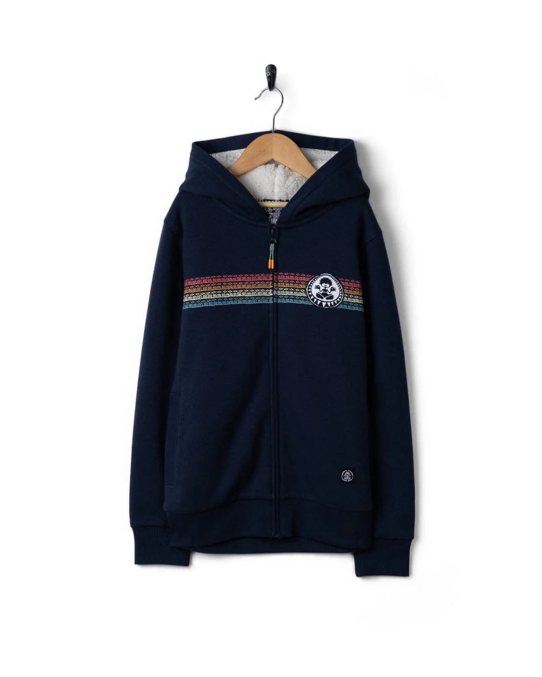 Origin Stripe Kids Borg Lined Hood in Blue