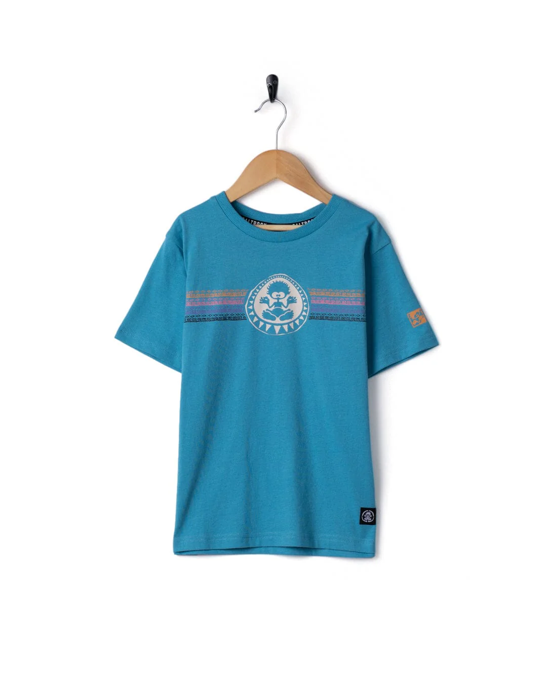 Origin Stripe Kids Short Sleeve T-Shirt in Bright Blue - Image 2