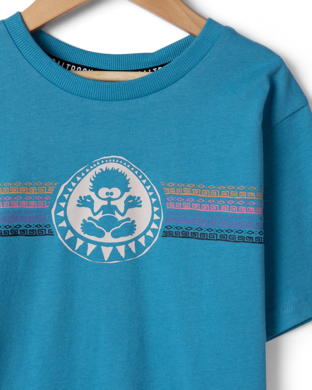 Origin Stripe Kids Short Sleeve T-Shirt in Bright Blue - Image 6