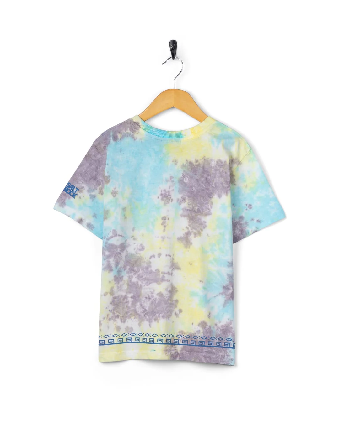 Origin Tok Kids Tie Dye Short Sleeve T-Shirt in Light Blue - Image 3