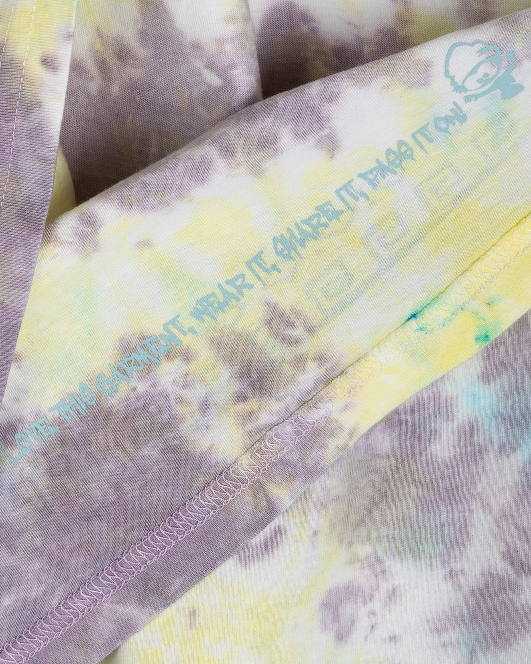 Origin Tok Kids Tie Dye Short Sleeve T-Shirt in Light Blue - Image 5