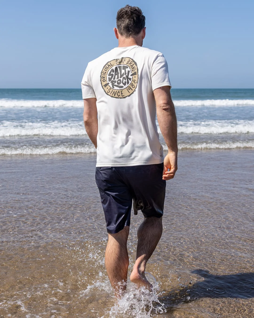 Original SR Hybrid Mens Short Sleeve T-Shirt in Cream - Image 5
