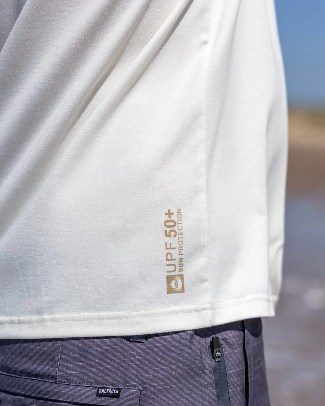 Original SR Hybrid Mens Short Sleeve T-Shirt in Cream - Image 6