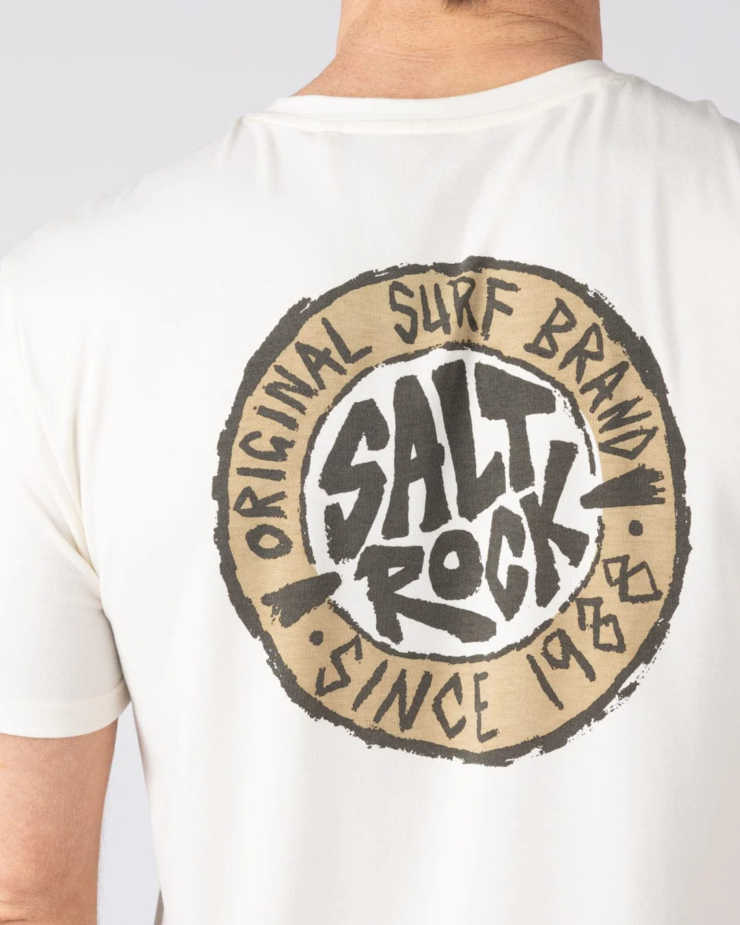 Original SR Hybrid Mens Short Sleeve T-Shirt in Cream - Image 9
