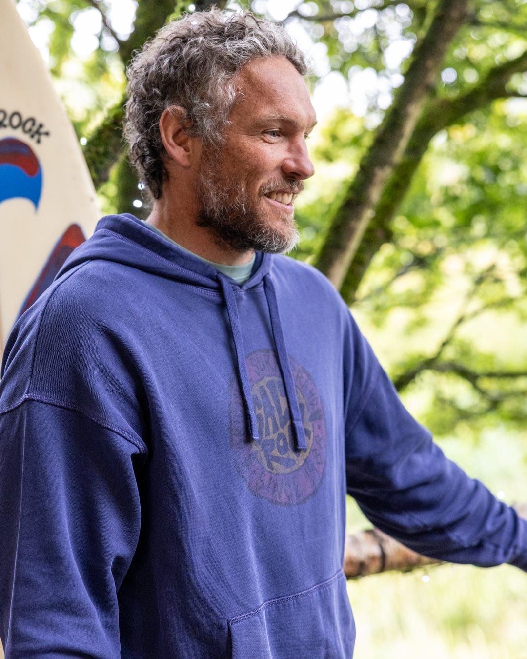 Essential Warp Mens Oversized Pop Hoodie in Purple - Image 2