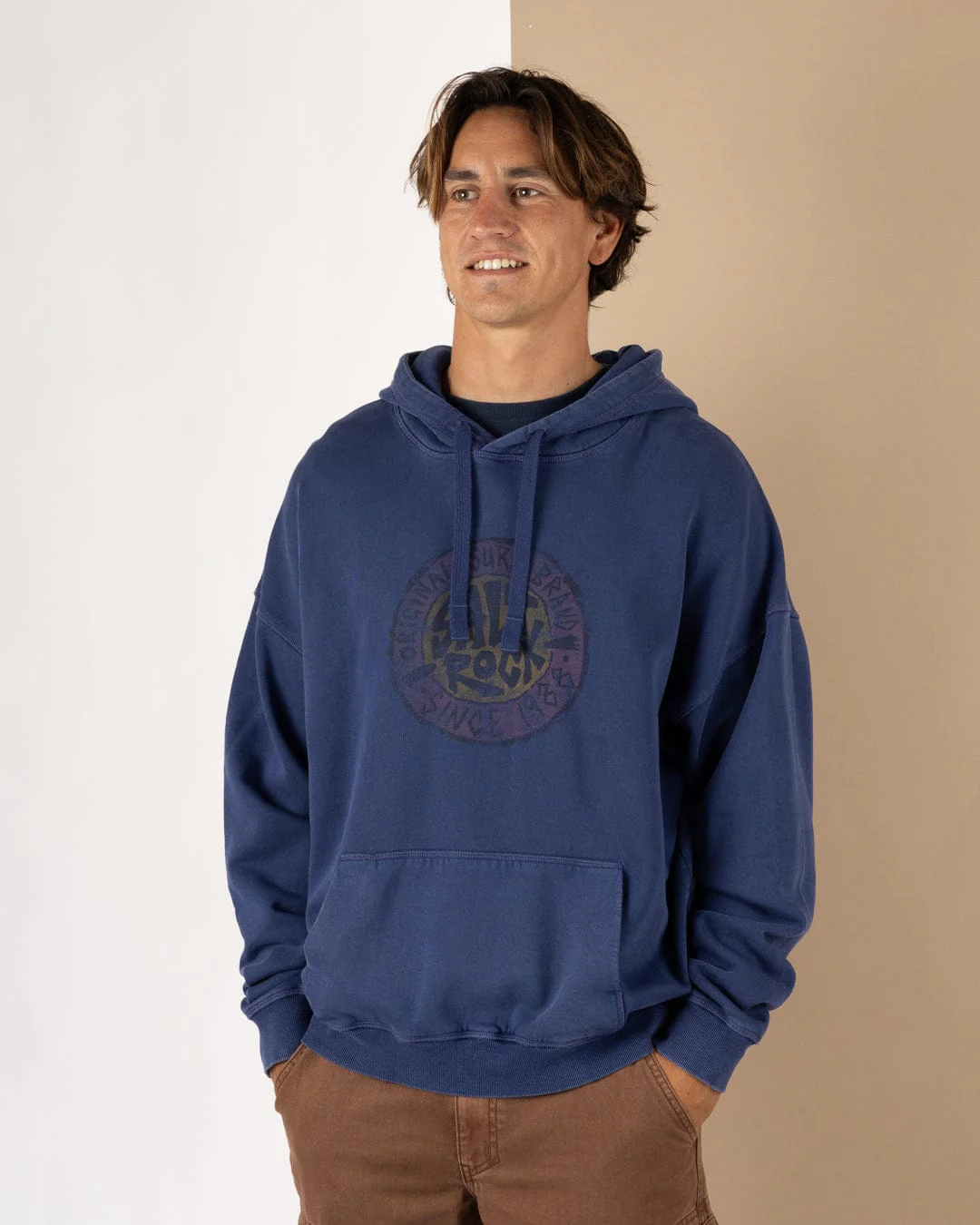 Essential Warp Mens Oversized Pop Hoodie in Purple - Image 4