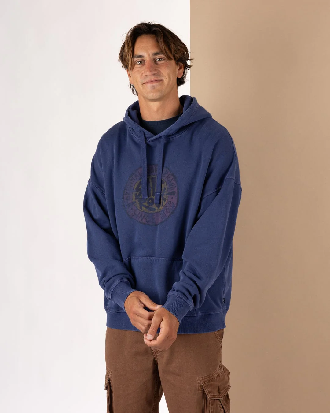 Essential Warp Mens Oversized Pop Hoodie in Purple - Image 7