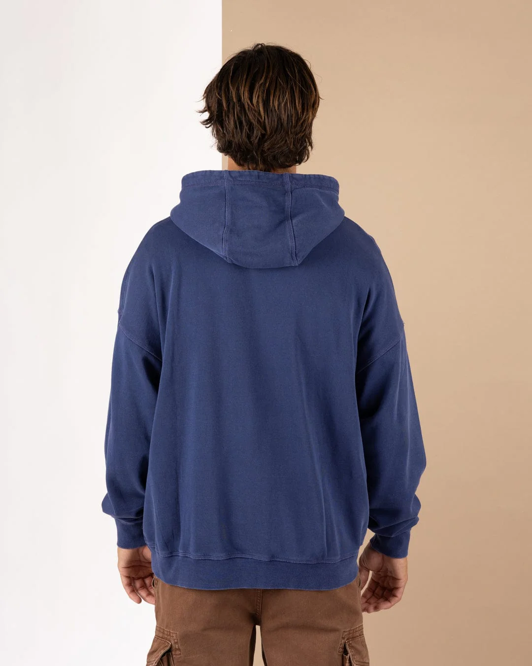 Essential Warp Mens Oversized Pop Hoodie in Purple - Image 9