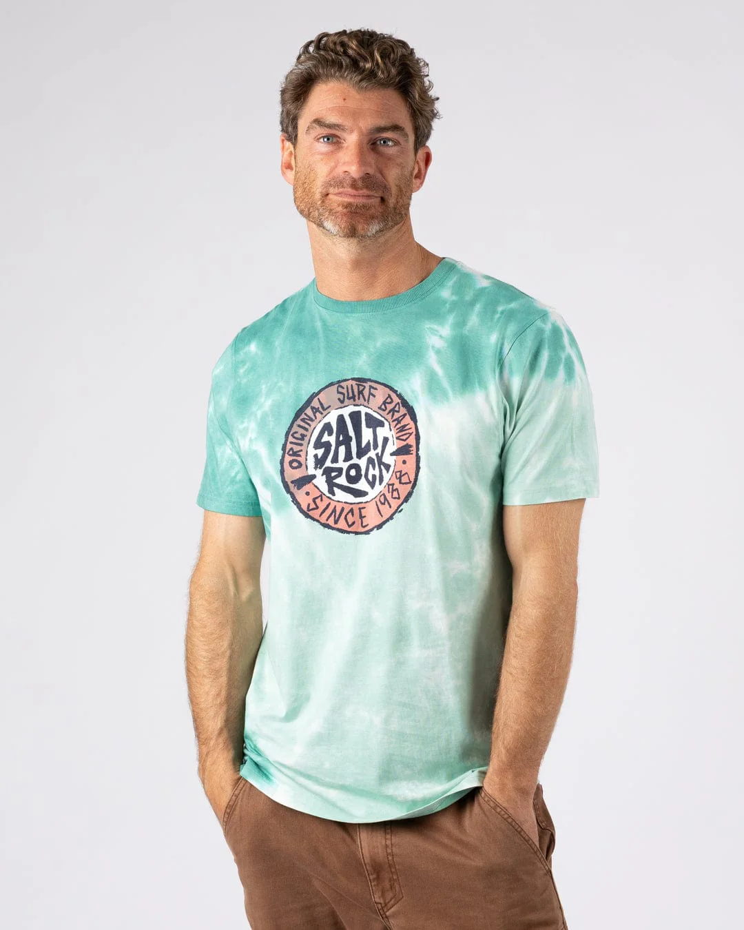 Original SR Mens Oversized Tie Dye Short Sleeve T-Shirt in Green