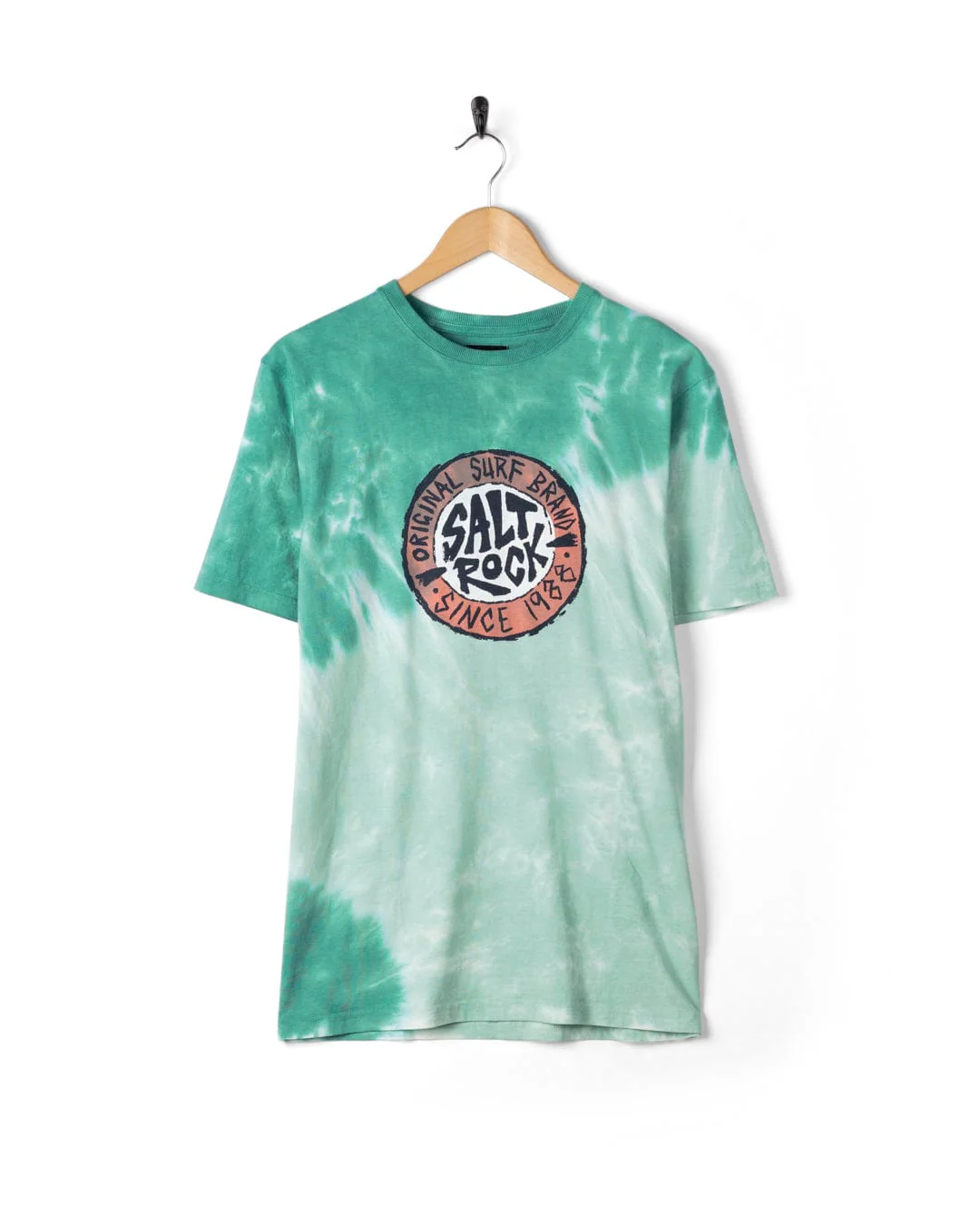 Original SR Mens Oversized Tie Dye Short Sleeve T-Shirt in Green - Image 2