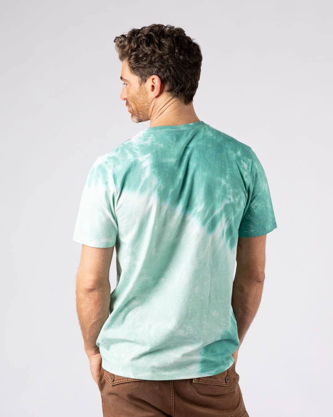 Original SR Mens Oversized Tie Dye Short Sleeve T-Shirt in Green - Image 3