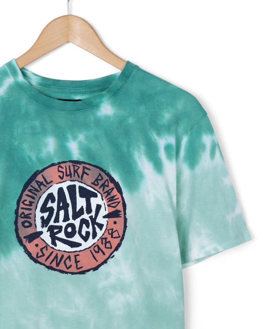 Original SR Mens Oversized Tie Dye Short Sleeve T-Shirt in Green - Image 5