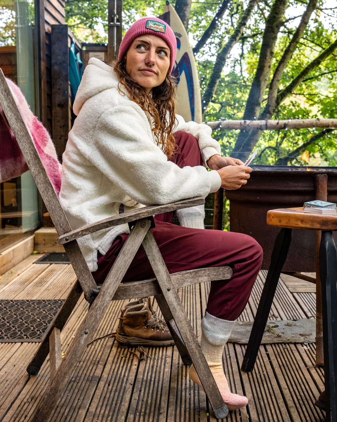 Orla Womens Fleece in Cream - Image 3