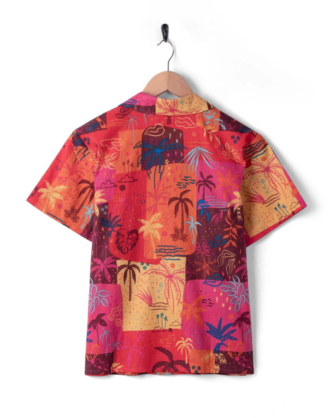 Palm Block Womens Short Sleeve Shirt in Multi - Image 5