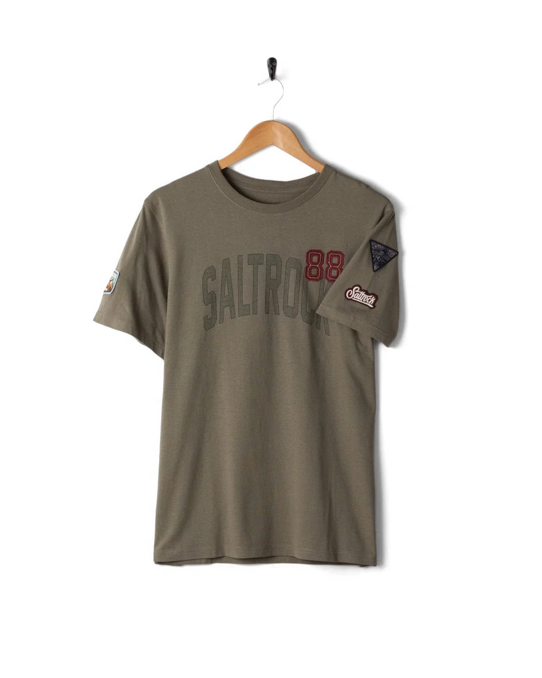 Patch Mens Short Sleeve T-Shirt in Green - Image 5