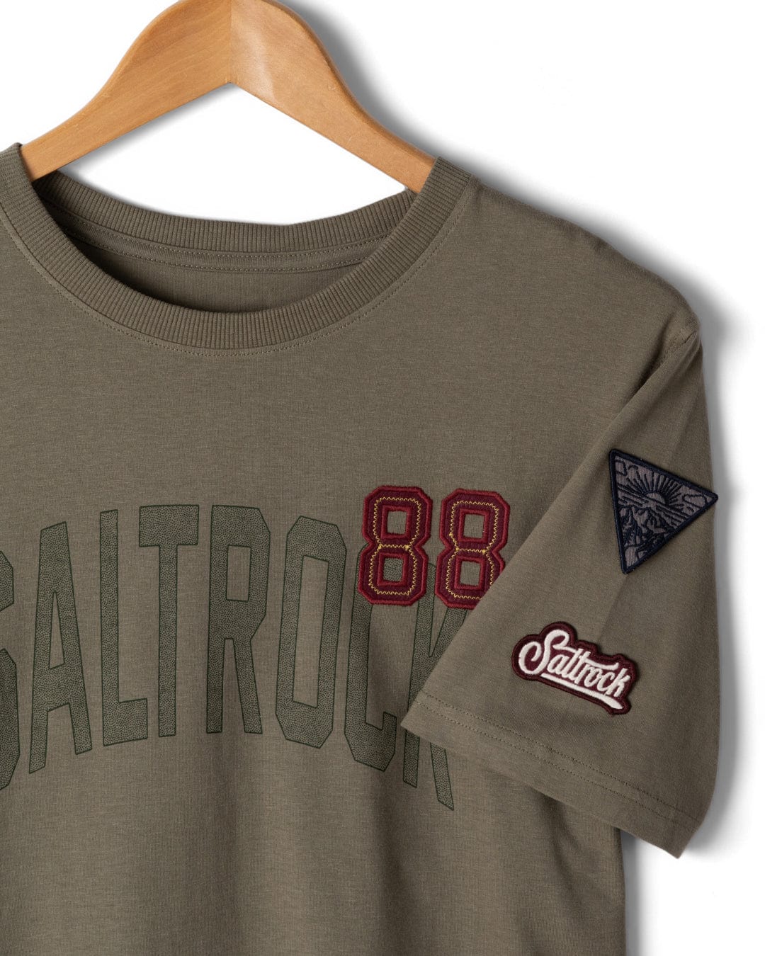 Patch Mens Short Sleeve T-Shirt in Green - Image 6